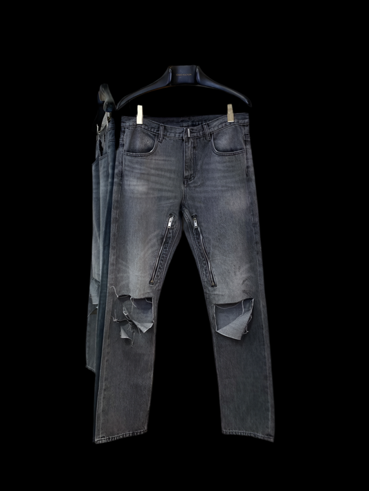 Givenchy Knife Cut Denim Trousers