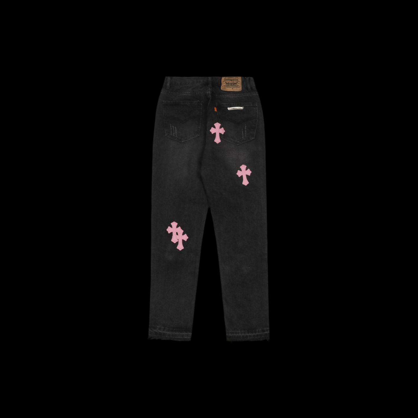 Chrome Hearts Pink Cross Jeans Black
