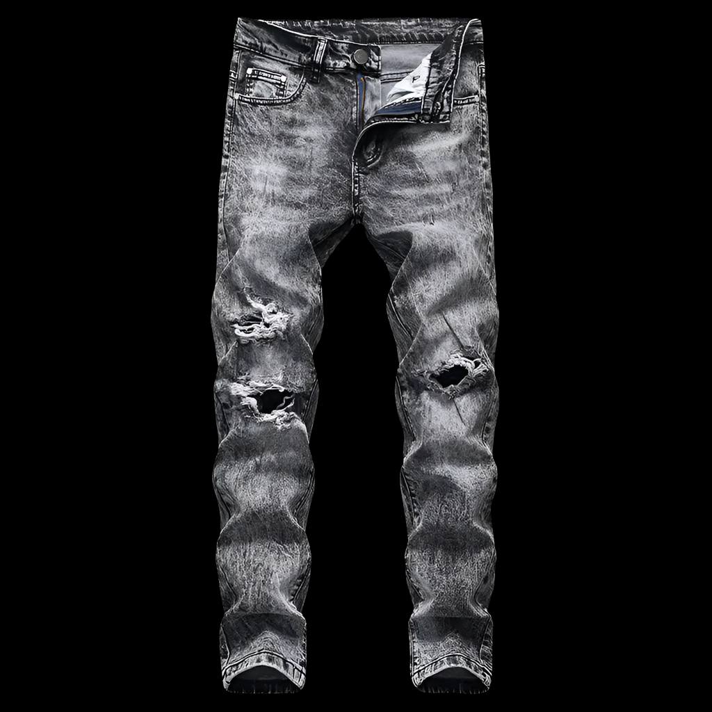 Men's black ripped jeans