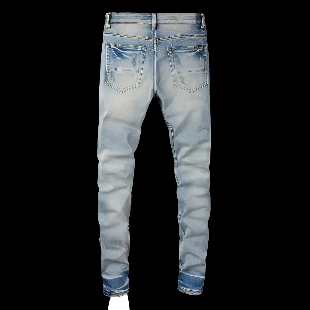 Ripped Patch Jeans