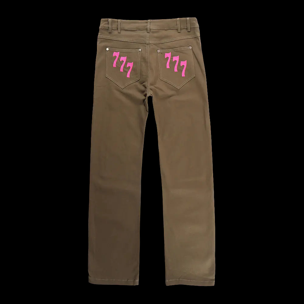 Embroidered Jeans with High Street Design for Men