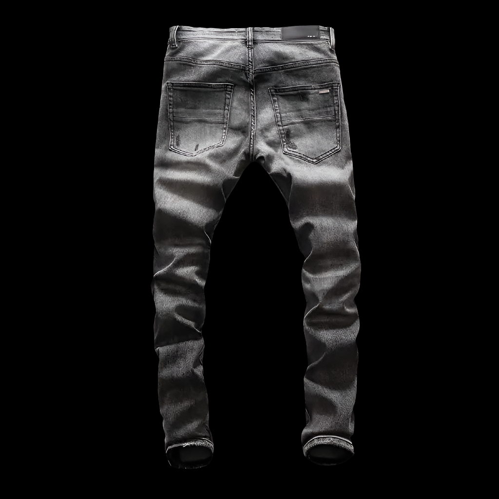 Men's black ripped jeans
