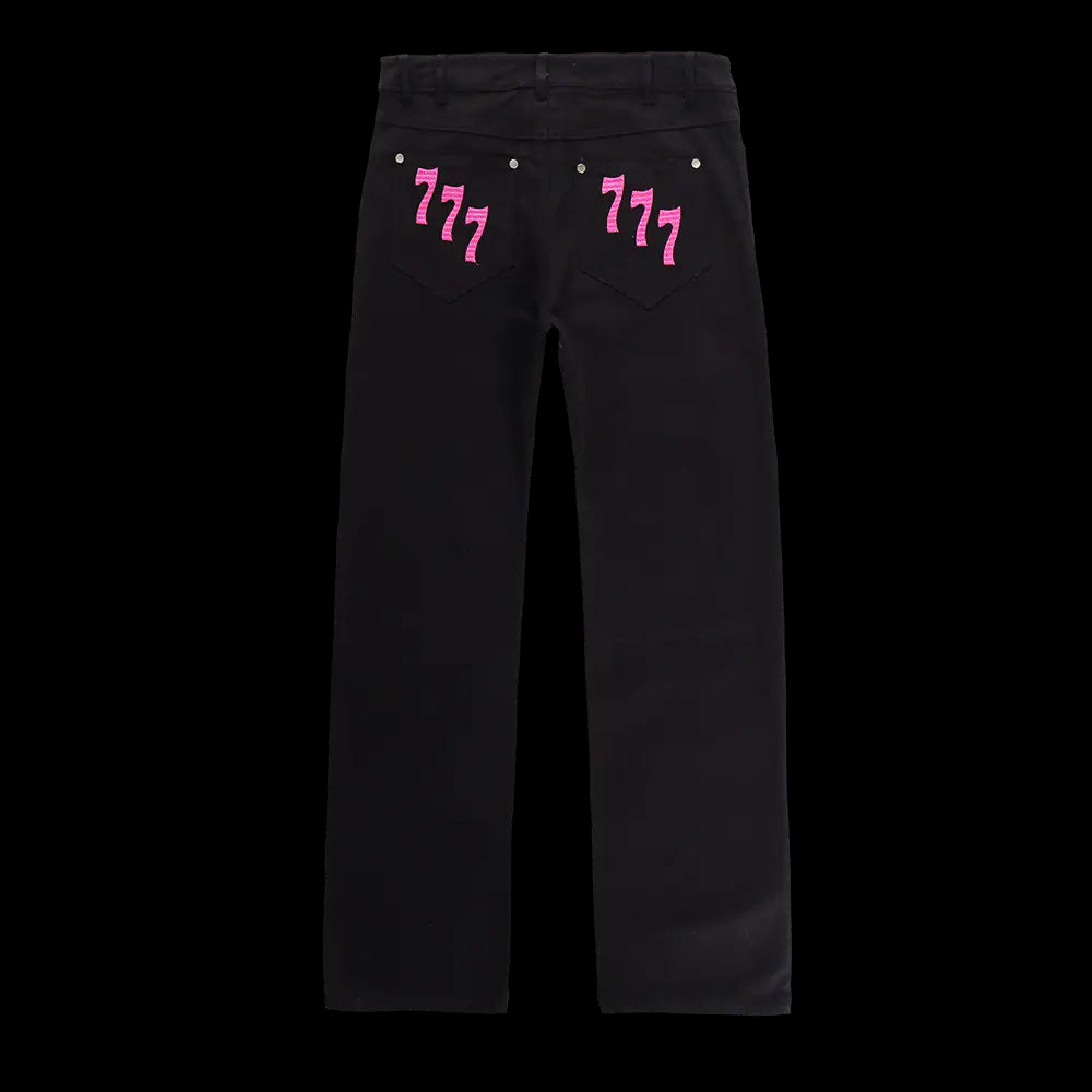 Embroidered Jeans with High Street Design for Men