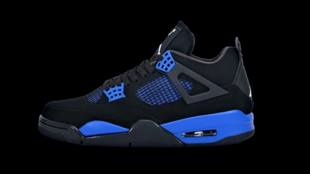 Jordan 4 Retro Black Blue Thunder Men's