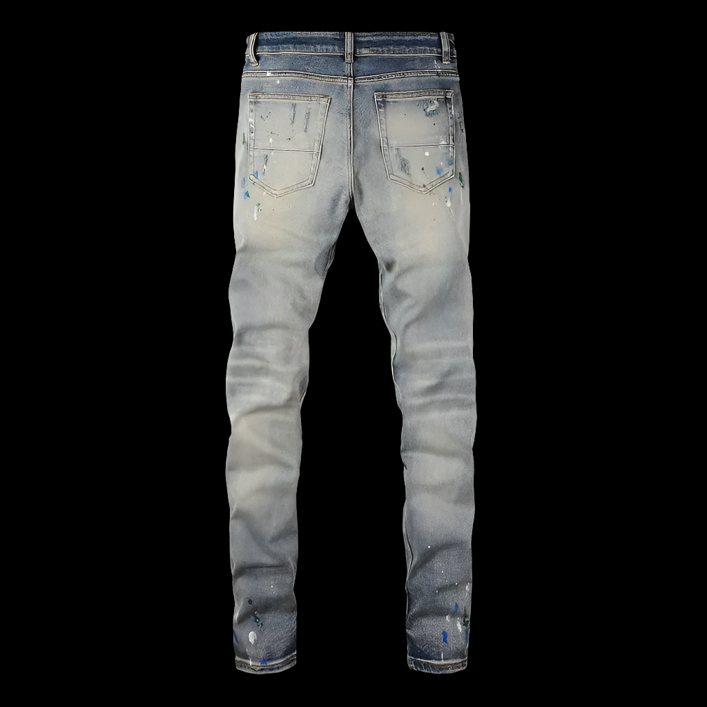 Blue Painted Jeans